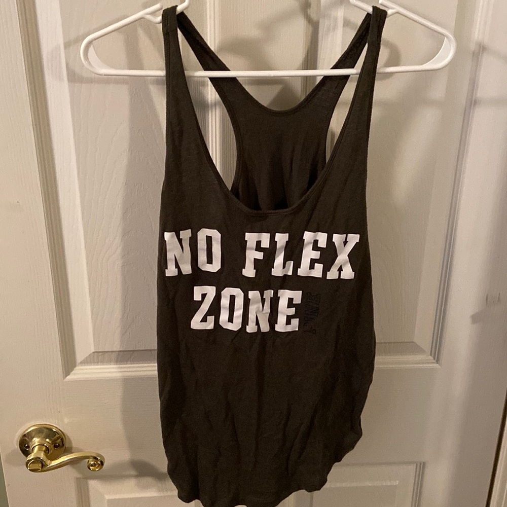 Victoria’s Secret Pink “No flex zone” tank top. Size Small. Lightly worn.